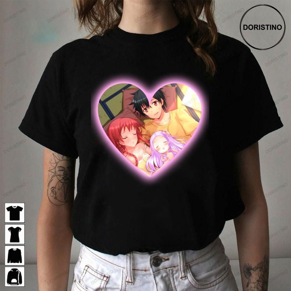 Family Heart Cut Frame With Glowing Border The Devil Is A Part-timer Limited Edition T-shirts